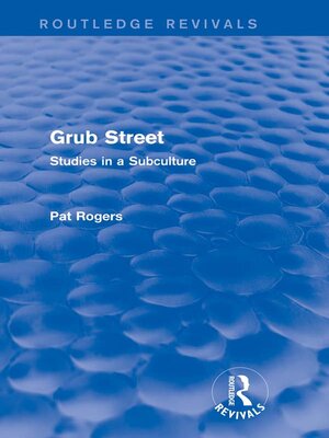 cover image of Grub Street (Routledge Revivals)